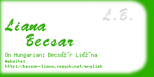 liana becsar business card